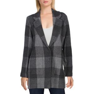 Eileen Fisher Womens Tailore Gray Notch Collar Warm Midi Coat Outerwear NWT